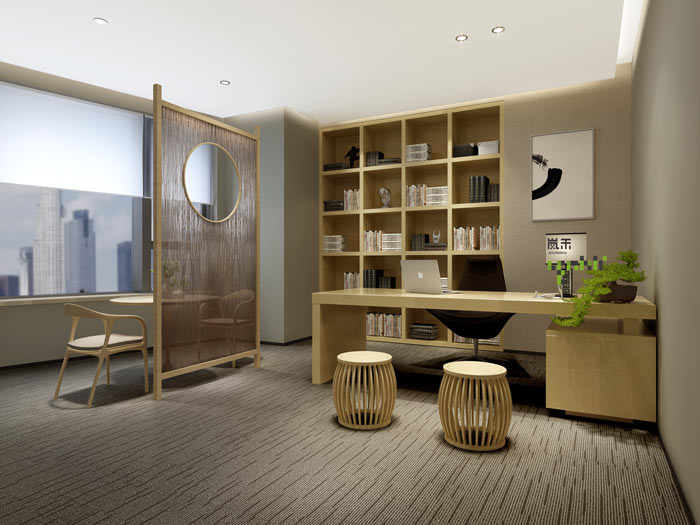 騰訊大浙網(wǎng)副總經(jīng)理辦公室裝修設(shè)計(jì)案例效果圖