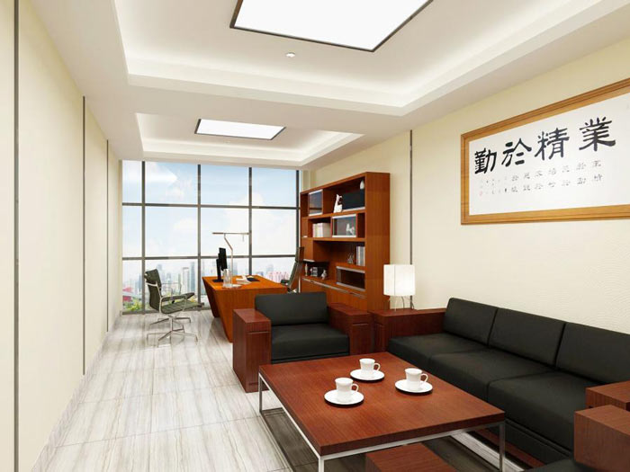 公司經(jīng)理辦公室設(shè)計(jì)效果圖