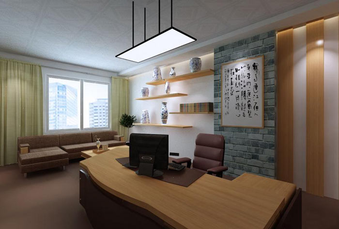 公司經(jīng)理辦公室設(shè)計(jì)效果圖