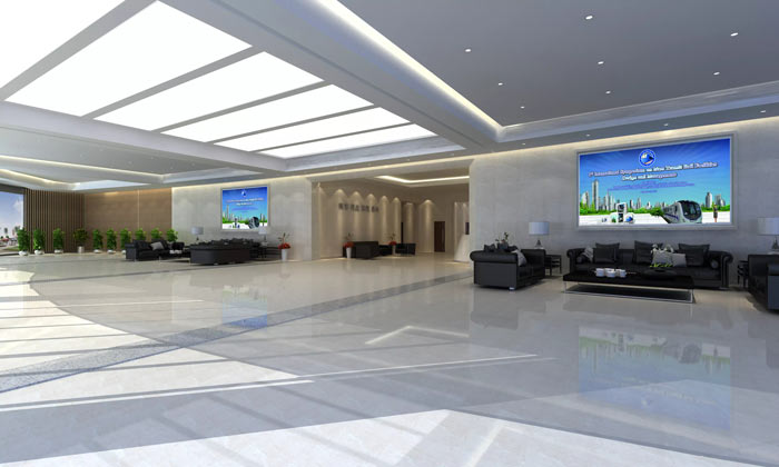 地鐵指揮中心辦公室入口大廳裝修設(shè)計(jì)效果圖