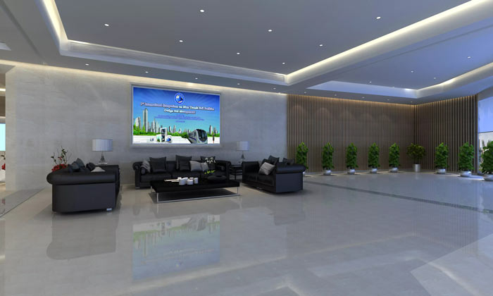 地鐵指揮中心辦公室入口大廳裝修設(shè)計(jì)效果圖