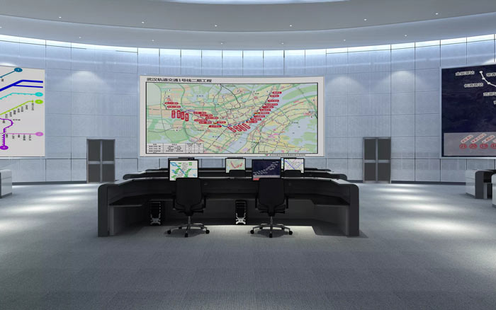 地鐵指揮中心辦公室指揮大廳裝修設(shè)計(jì)效果圖
