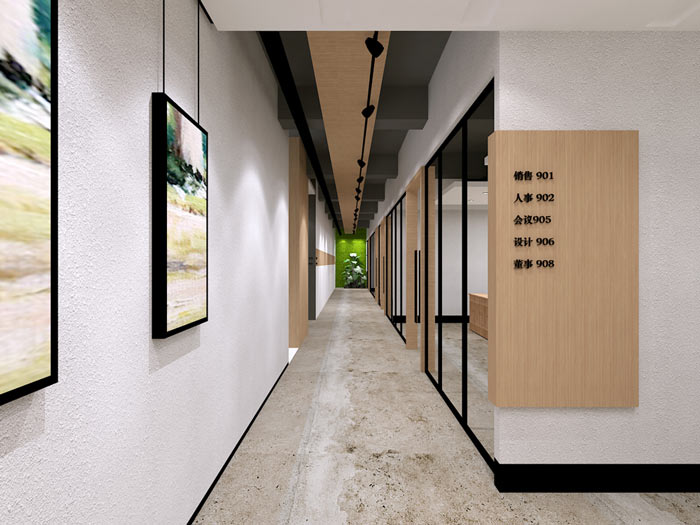 童裝公司辦公室引導(dǎo)區(qū)裝修設(shè)計效果圖