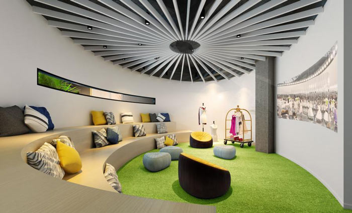 女裝公司辦公室休息區(qū)裝修設(shè)計效果圖