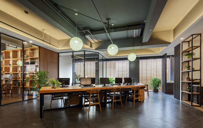 進出口貿(mào)易公司辦公室辦公區(qū)裝修設(shè)計效果圖