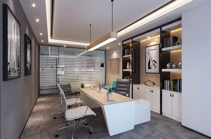 光電科技公司經(jīng)理辦公空間裝修設(shè)計效果圖