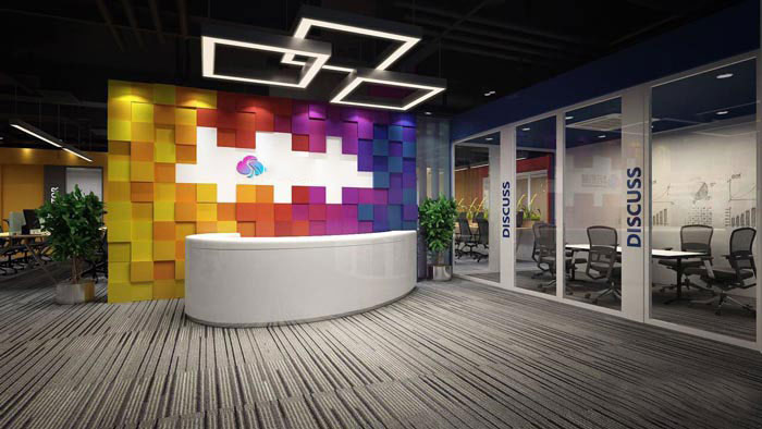 紡織公司辦公室裝修設(shè)計(jì)效果圖