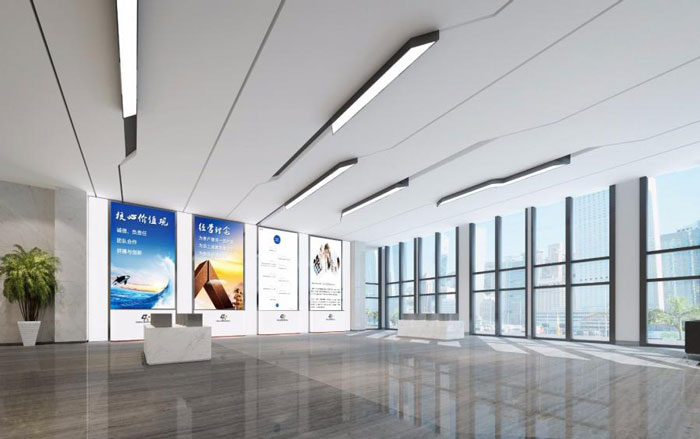 杭州濱江區(qū)長河街道辦公室大廳裝修設(shè)計效果圖