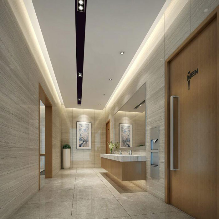 杭州濱江區(qū)長河街道辦公室洗手間裝修設(shè)計效果圖