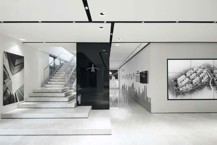 總部大樓辦公室大廳裝修設(shè)計效果圖