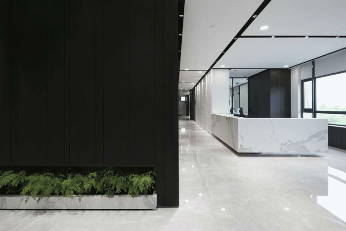 總部大樓辦公室拐角裝修設(shè)計效果圖