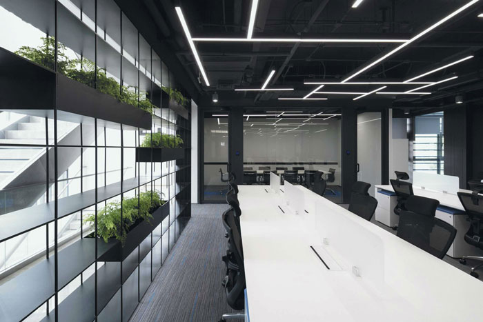 總部大樓辦公室辦公區(qū)裝修設(shè)計效果圖