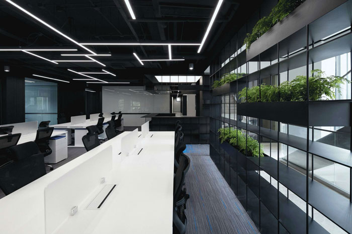 總部大樓辦公室辦公區(qū)裝修設(shè)計效果圖