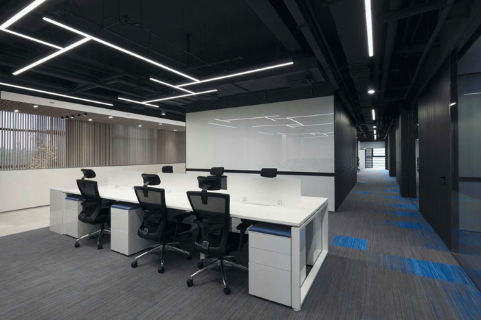總部大樓辦公室辦公區(qū)裝修設(shè)計效果圖