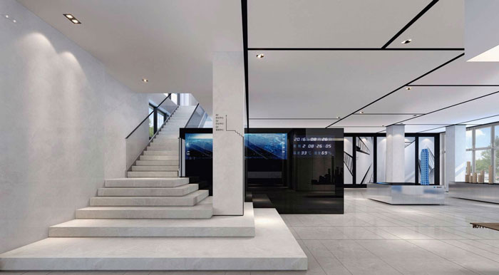 總部大樓辦公室樓梯裝修設(shè)計效果圖