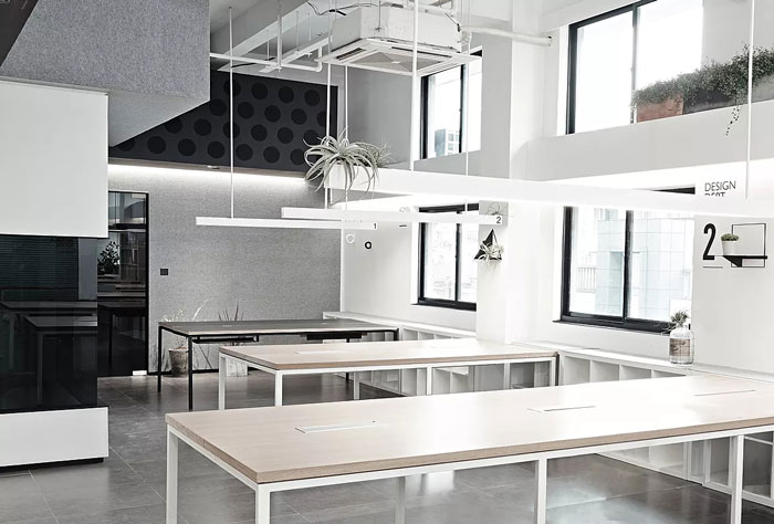 長(zhǎng)方形辦公室辦公區(qū)裝修效果圖