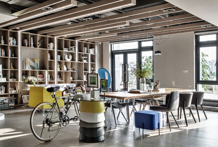 金融科技辦公室閱讀區(qū)裝修設(shè)計效果圖