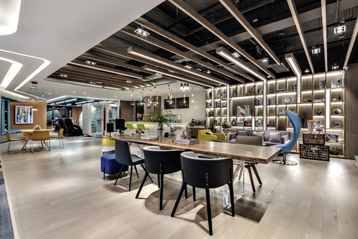 金融科技辦公室交流區(qū)域裝修設(shè)計效果圖