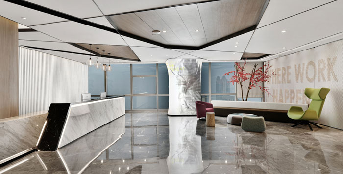 聯(lián)合辦公空間大廳裝修設(shè)計效果圖