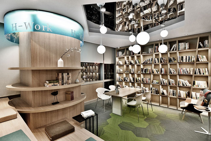 聯(lián)合辦公空間閱讀區(qū)裝修設(shè)計效果圖