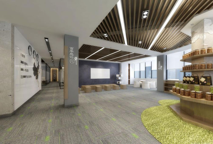 國際貿(mào)易公司辦公室走廊裝修設計效果圖