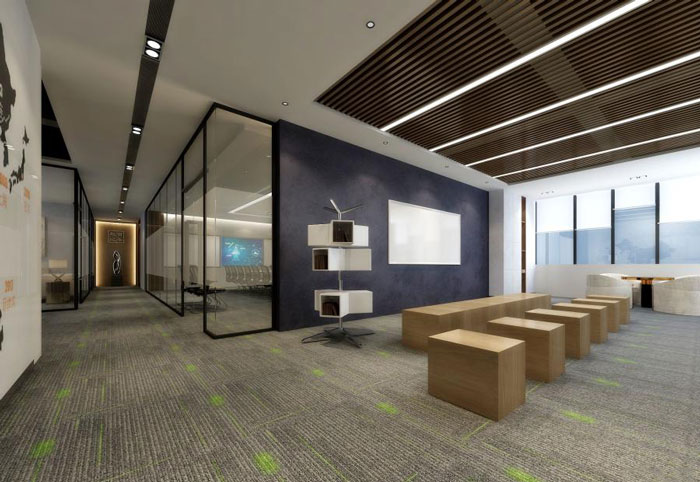 國際貿(mào)易公司辦公室討論區(qū)裝修設計效果圖