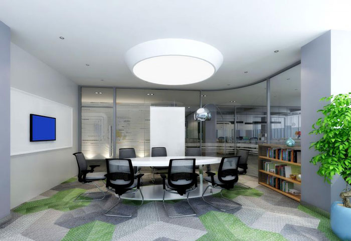 國際貿(mào)易公司辦公室洽談室裝修設計效果圖