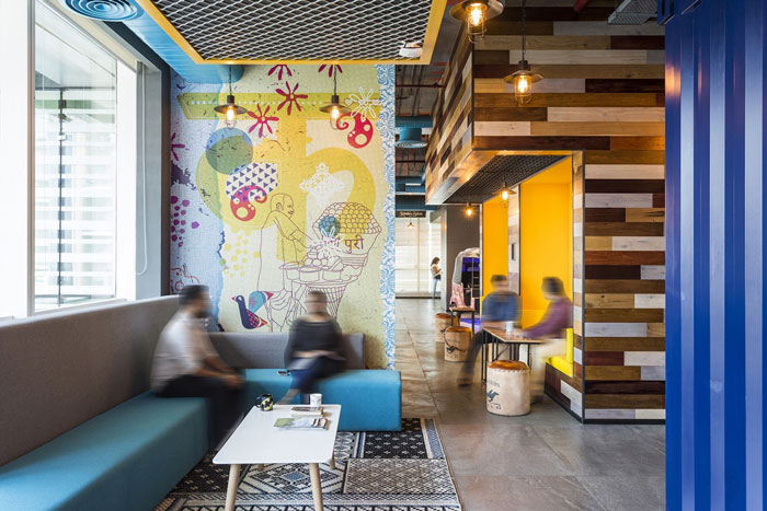 880平方辦公室洽談區(qū)域裝修設計效果圖