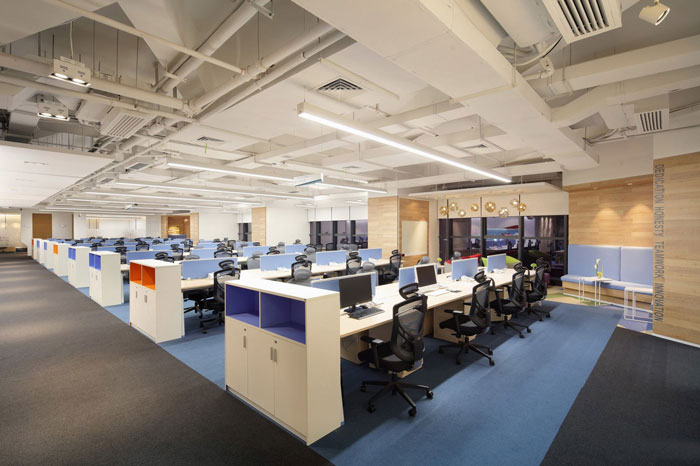 金融控股集團(tuán)辦公室辦公區(qū)裝修設(shè)計(jì)效果圖