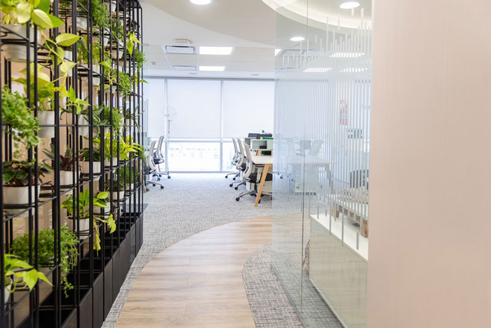 化妝品公司辦公室綠植裝修設計效果圖
