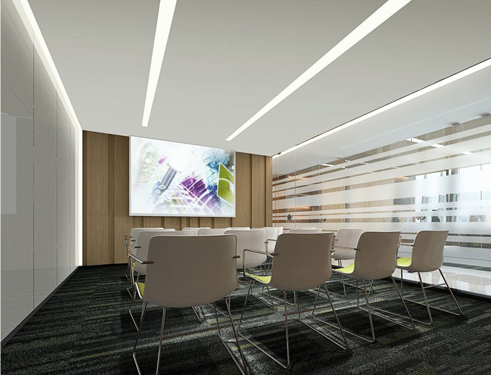 集團(tuán)寫字樓辦公室培訓(xùn)室裝修設(shè)計效果圖
