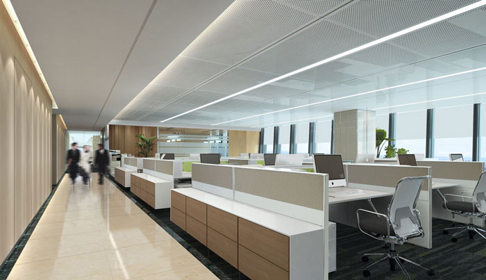 集團(tuán)寫字樓辦公室辦公區(qū)裝修設(shè)計效果圖