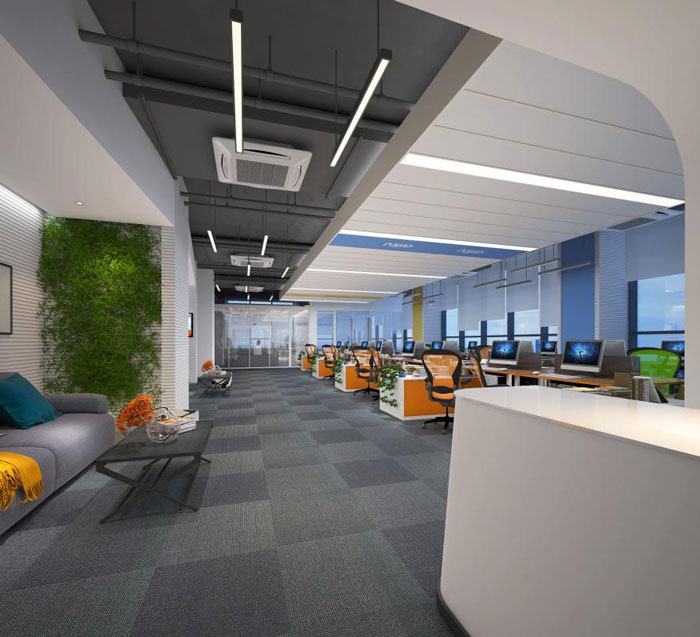 能源集團(tuán)公司辦公室辦公區(qū)裝修設(shè)計(jì)效果圖