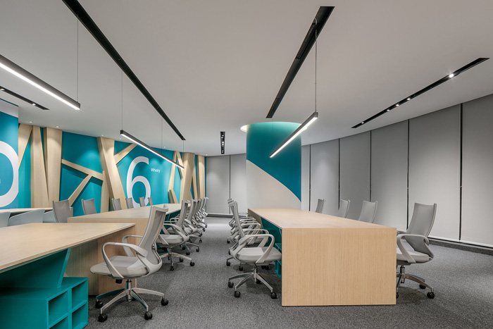 科技辦公室辦公區(qū)裝修設(shè)計效果圖