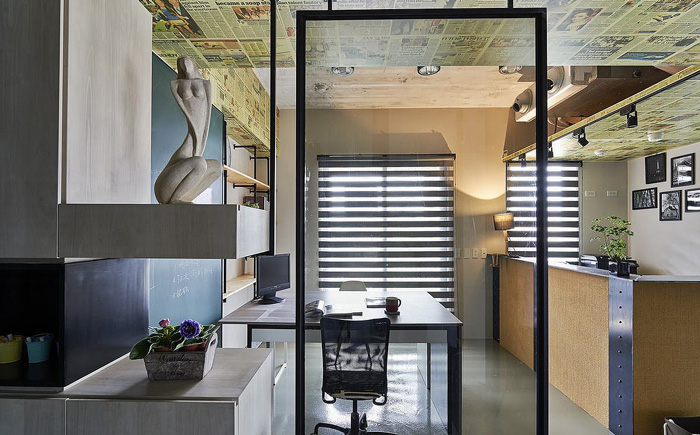 50平方公司辦公室辦公區(qū)裝修設計效果圖