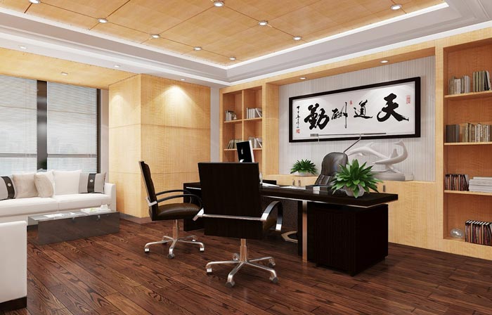 金融租賃公司總經(jīng)理辦公室裝潢裝飾設(shè)計(jì)效果圖