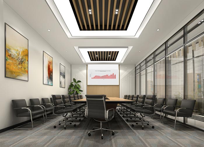集團公司辦公室會議室裝飾設計效果圖