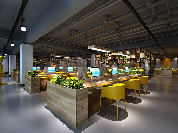 投資咨詢公司辦公區(qū)裝修設(shè)計(jì)效果圖