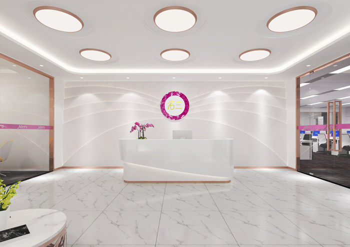化妝品公司前臺(tái)裝修設(shè)計(jì)效果圖