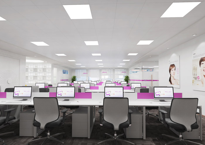 化妝品公司辦公區(qū)裝修設(shè)計(jì)效果圖