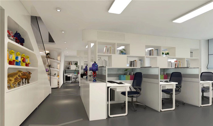 玩具公司二樓辦公區(qū)裝修設(shè)計(jì)效果圖