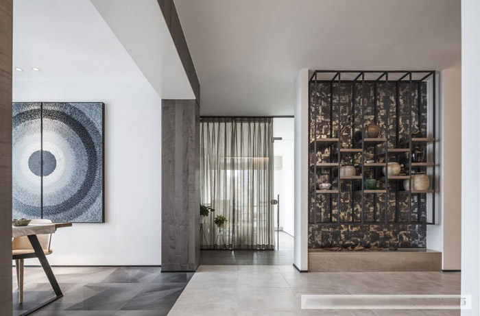 新中式辦公室動(dòng)線設(shè)計(jì)效果圖