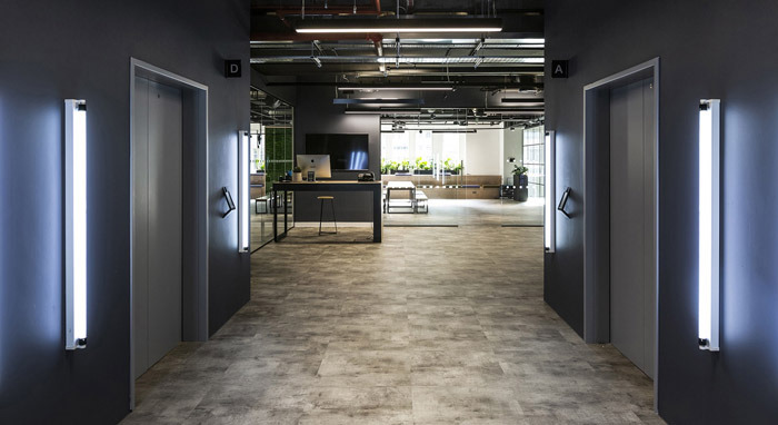 金融科技公司進門區(qū)設(shè)計效果圖