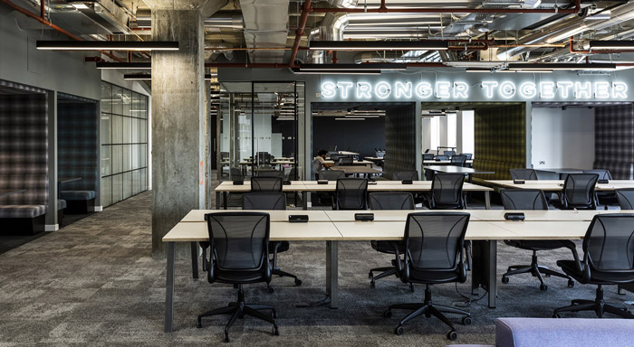 金融科技公司辦公區(qū)設(shè)計效果圖