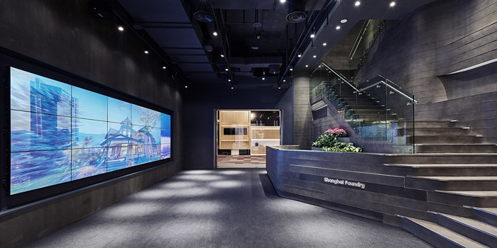 園區(qū)辦公樓入口裝修設(shè)計效果圖