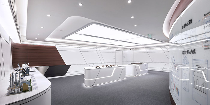 園區(qū)辦公樓展廳裝修設(shè)計效果圖