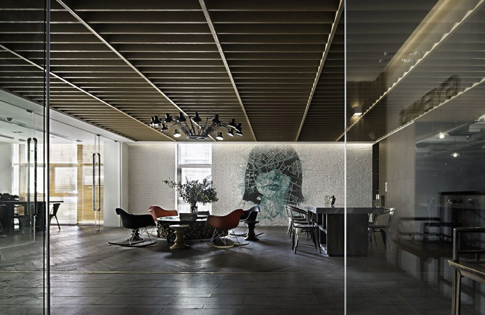 科技辦公空間入口裝修設(shè)計(jì)效果圖