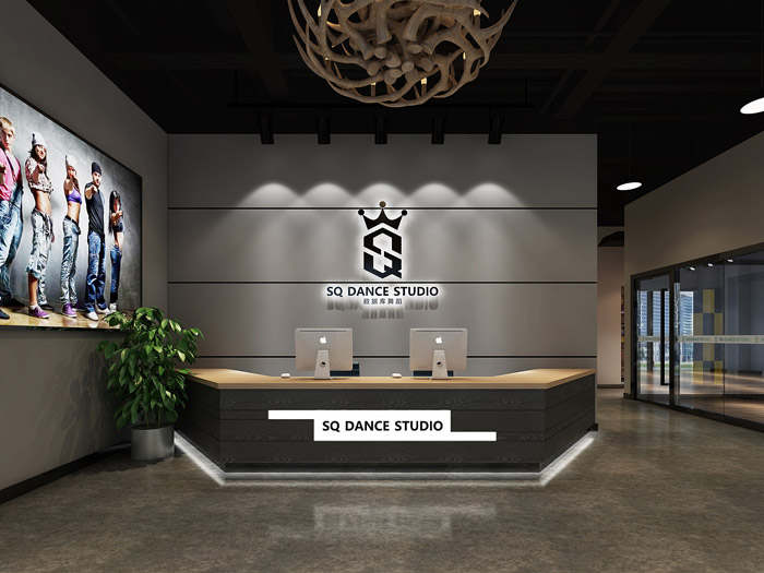 舞蹈培訓(xùn)機(jī)構(gòu)前臺(tái)裝修設(shè)計(jì)效果圖