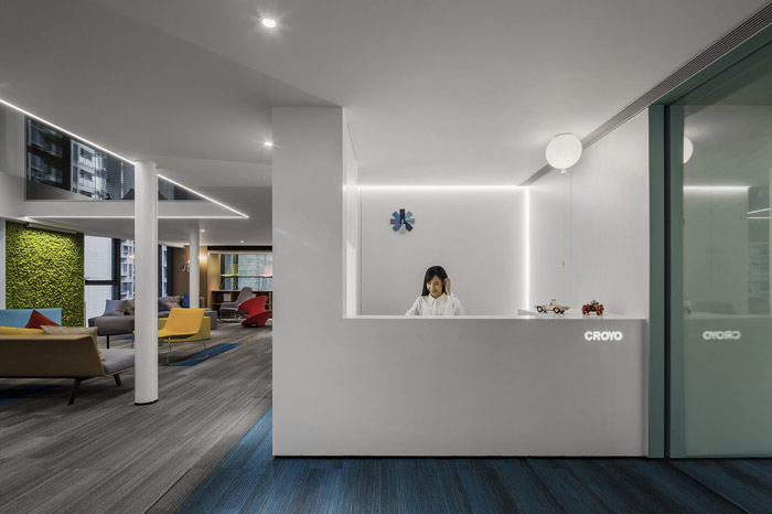 兩層辦公空間前臺裝修設(shè)計方案