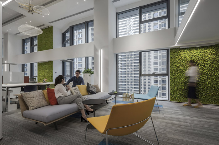 兩層辦公空間接待區(qū)裝修設(shè)計方案